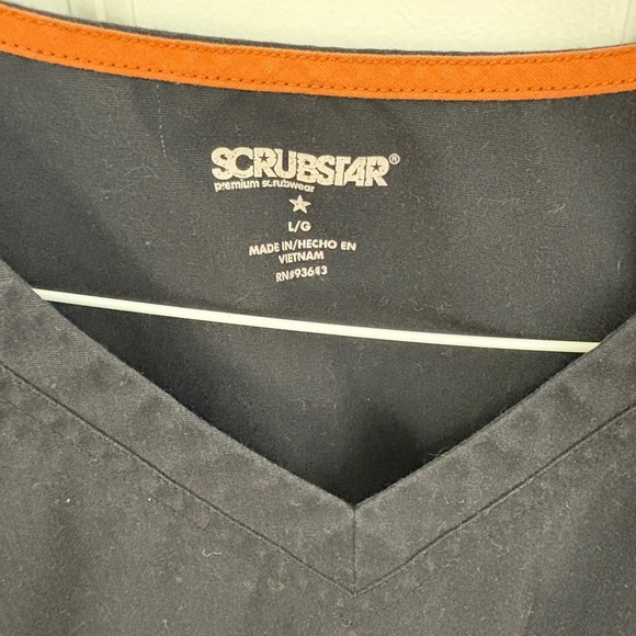 Scrubstar Black Scrub Top - Picture 3 of 4